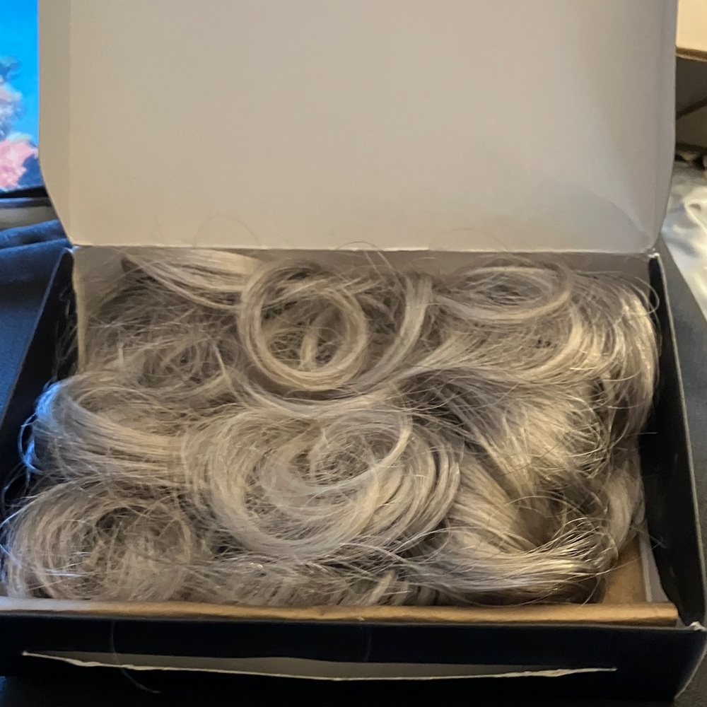Silver Gray Curly Synthetic Wig - Women Hair Extensions